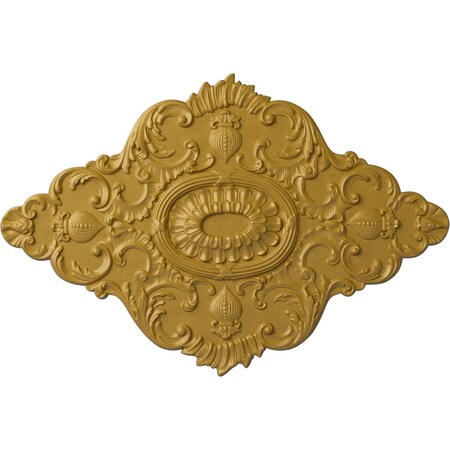Ekena Millwork Ashford Ceiling Medallion, Hand-Painted Iridescent Gold, 42 3/4"W x 28 7/8"H x 1"P CM42X28ASIGS